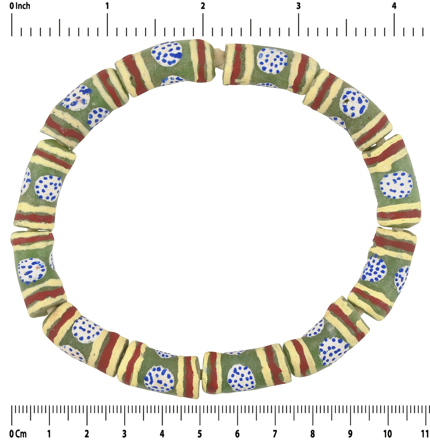 Beads recycled powder glass Krobo tribal bracelet African Ghana - Tribalgh