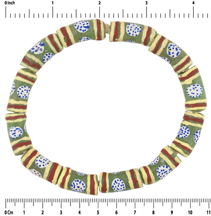 Beads recycled powder glass Krobo tribal bracelet African Ghana - Tribalgh