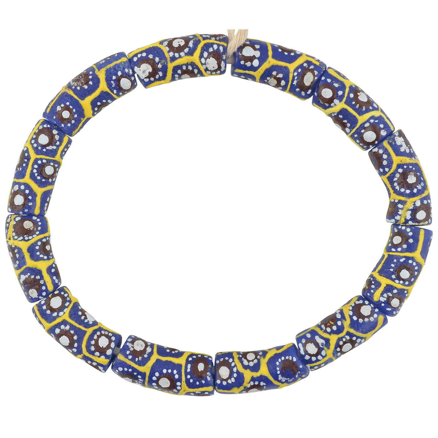 Krobo recycled powder glass beads handmade African bracelet Ghana - Tribalgh