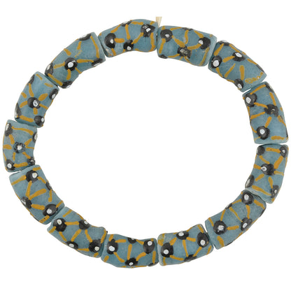 Krobo handmade beads recycled powder glass Ghana African bracelet - Tribalgh