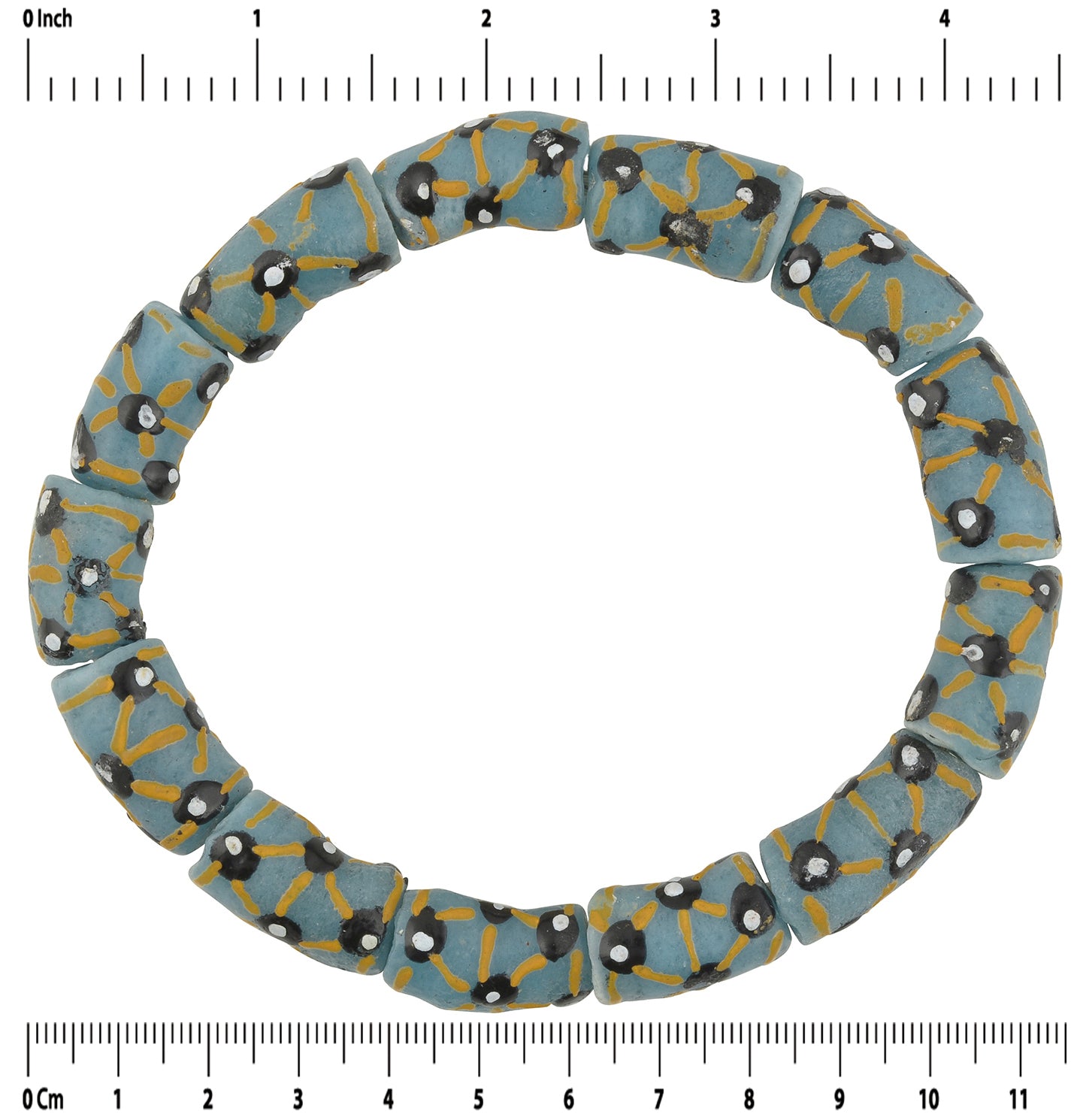 Krobo handmade beads recycled powder glass Ghana African bracelet - Tribalgh