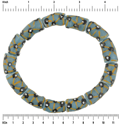 Krobo handmade beads recycled powder glass Ghana African bracelet - Tribalgh