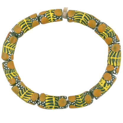 Afrikanische recycelte Glaspulverperlen handgemachtes Ghana Armband - Tribalgh
