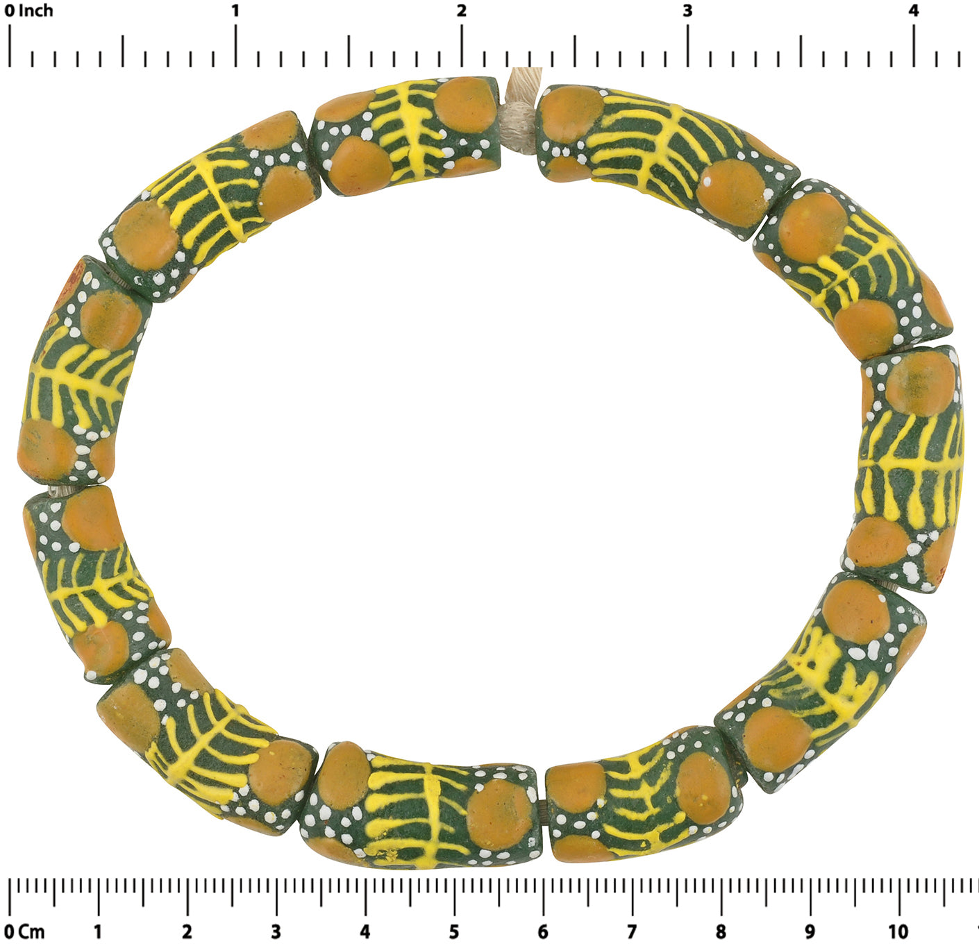 African recycled glass powder beads handmade Ghana bracelet - Tribalgh