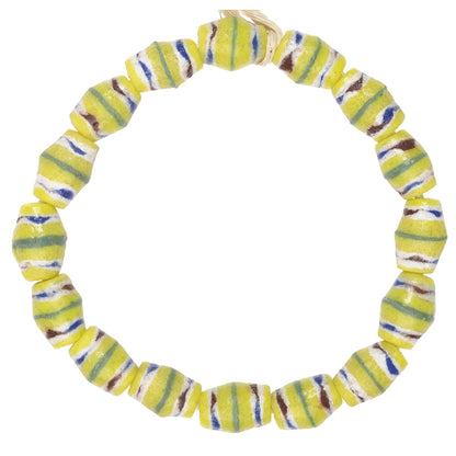 Handmade Krobo Beads Recycled Powder Glass African Trade Ghana Ethnic Bracelet