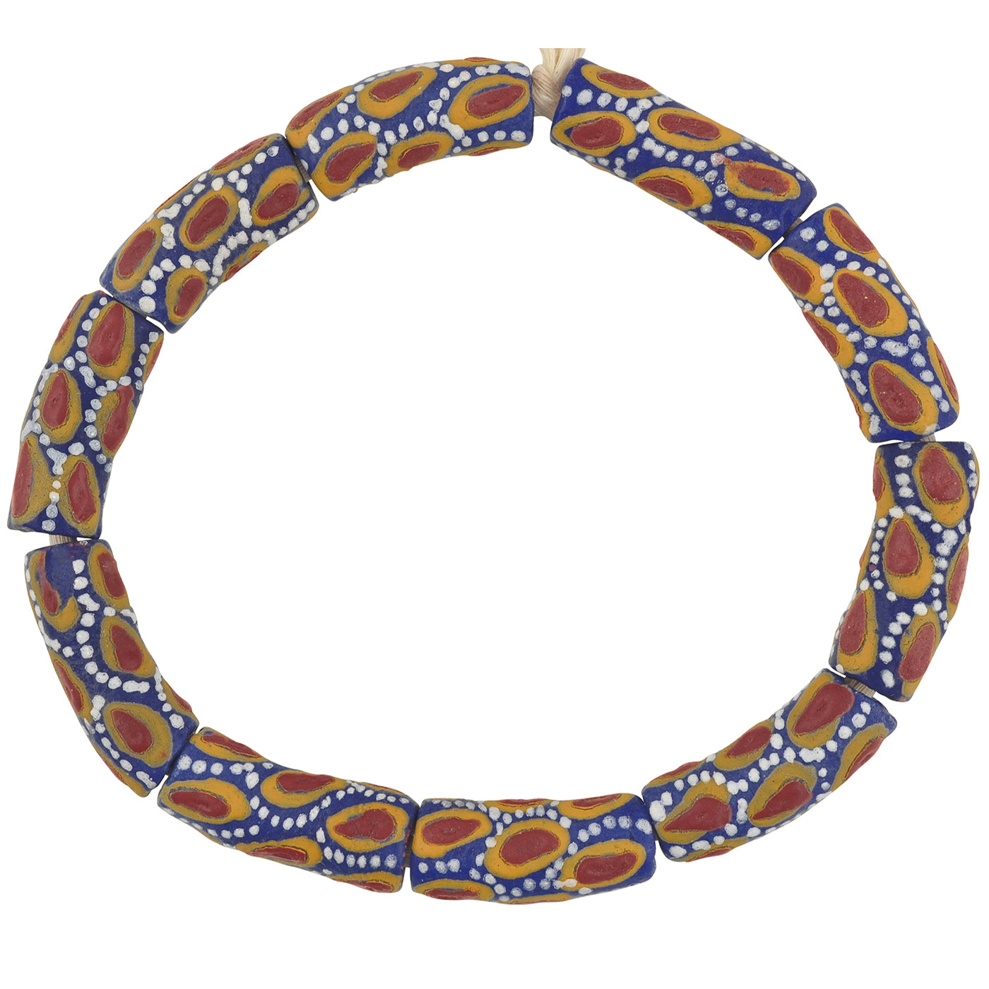 African beads Krobo recycled glass powder handmade bracelet Ghana - Tribalgh