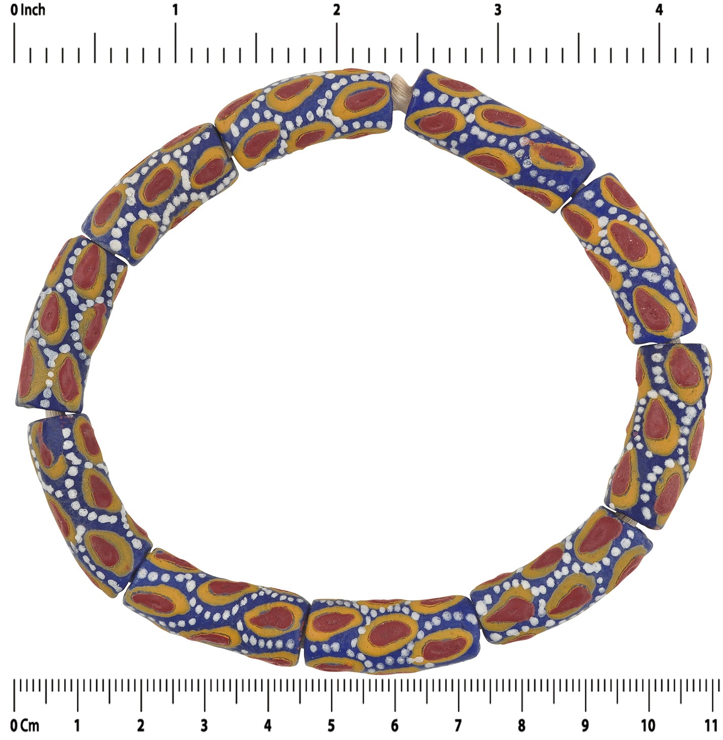 African beads Krobo recycled glass powder handmade bracelet Ghana - Tribalgh