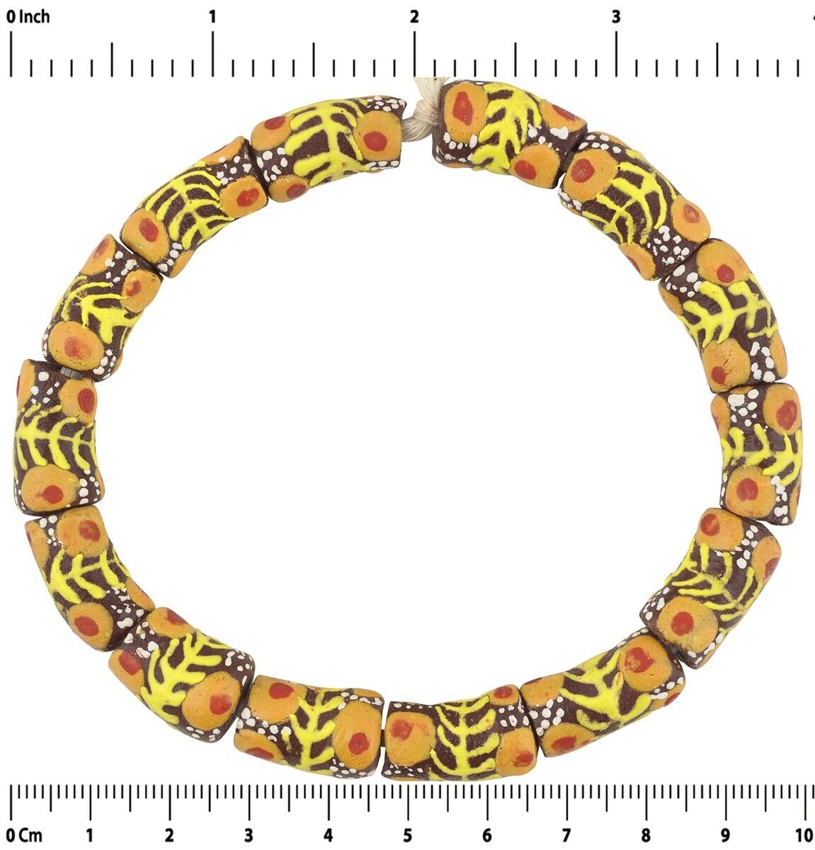 Beads recycled powder glass African tribal bracelet Ghana handmade - Tribalgh