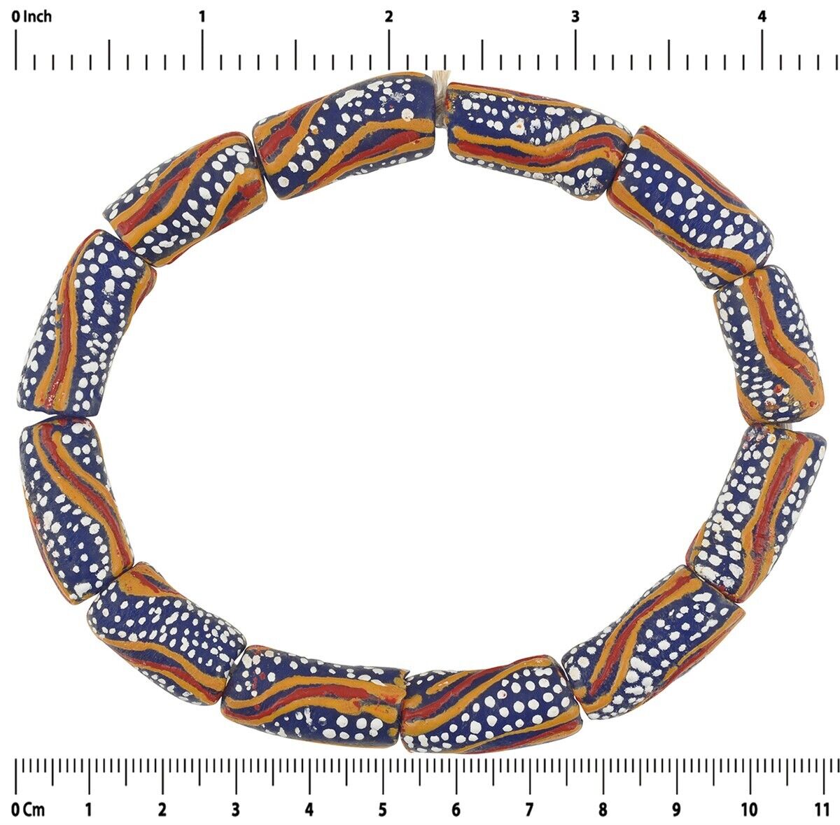 African beads powder glass handmade Ghana tribal jewelry bracelet - Tribalgh