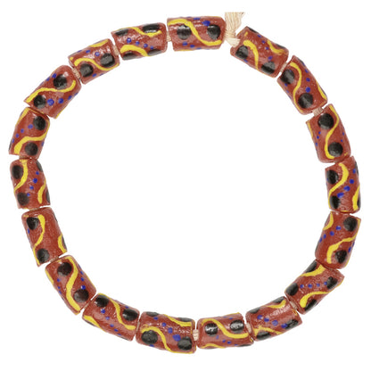 Handmade African beads Krobo recycled powder glass Dipo jewelry Ghana bracelet - Tribalgh
