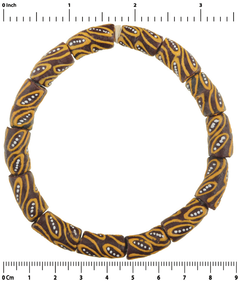 Krobo beads recycled powder glass African trade Ghana ethnic jewelry bracelet - Tribalgh