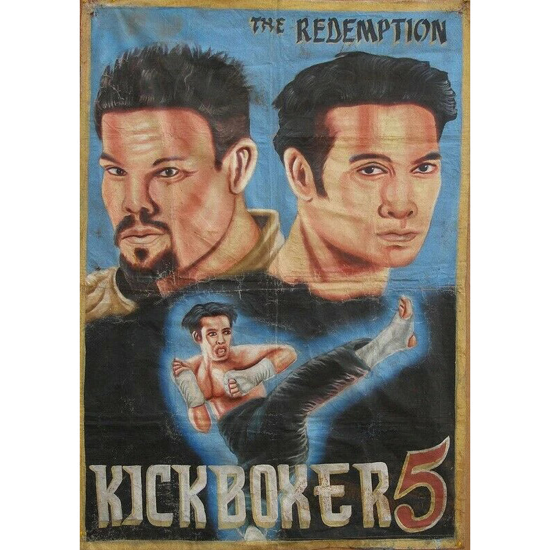 Película Cine cartel pintado a mano Pintura al óleo africana cine arte popular KICK BOXER - Tribalgh