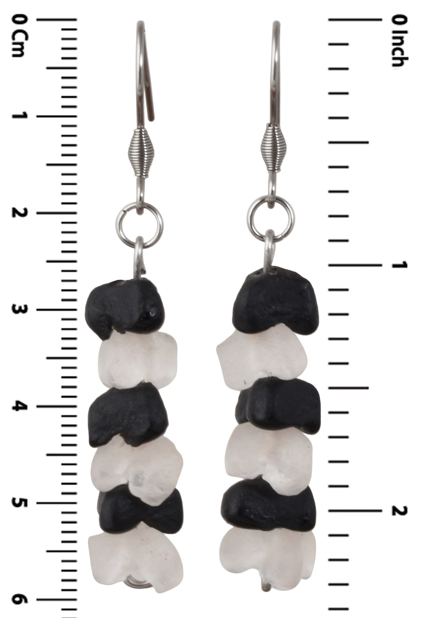 Pendientes de pulsera hechos a mano de cuentas de vidrio africanas, alambre de memoria, acero inoxidable - Tribalgh