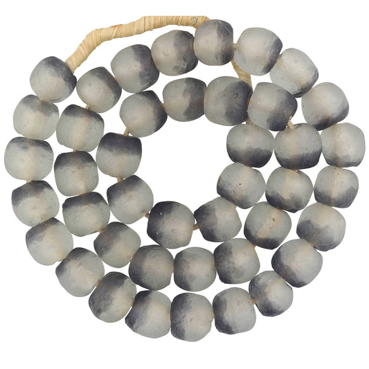 African Beads recycled glass powder ethnic necklace Ghana - Tribalgh