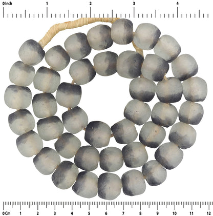 African Beads ethnische Halskette aus recyceltem Glaspulver Ghana - Tribalgh