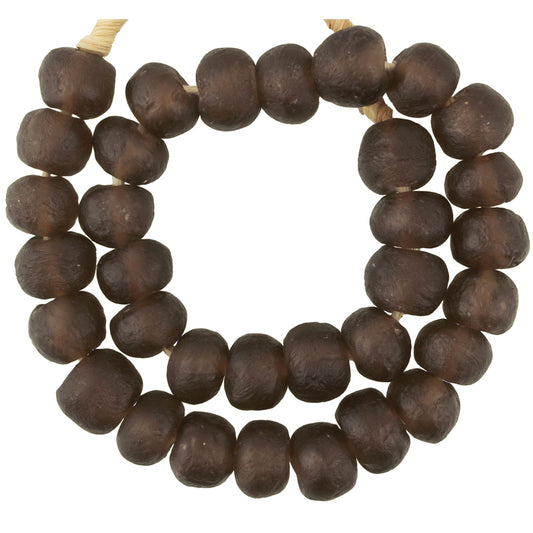 Krobo perle di vetro in polvere riciclata Collana tribale etnica commercio africano XLarge - Tribalgh