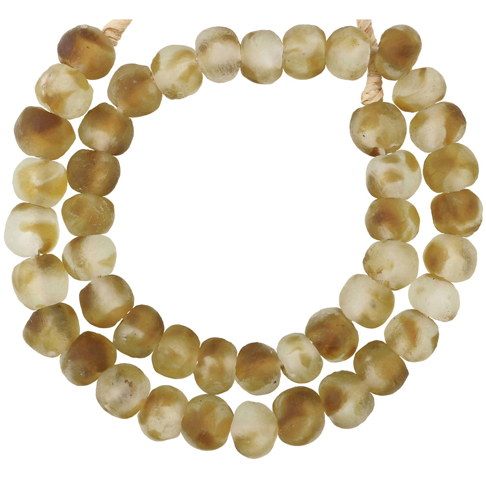 Afrikanischer Handel recycelte Perlen Pulverglas Krobo handgefertigter ethnischer Schmuck Boho-Kunst - Tribalgh