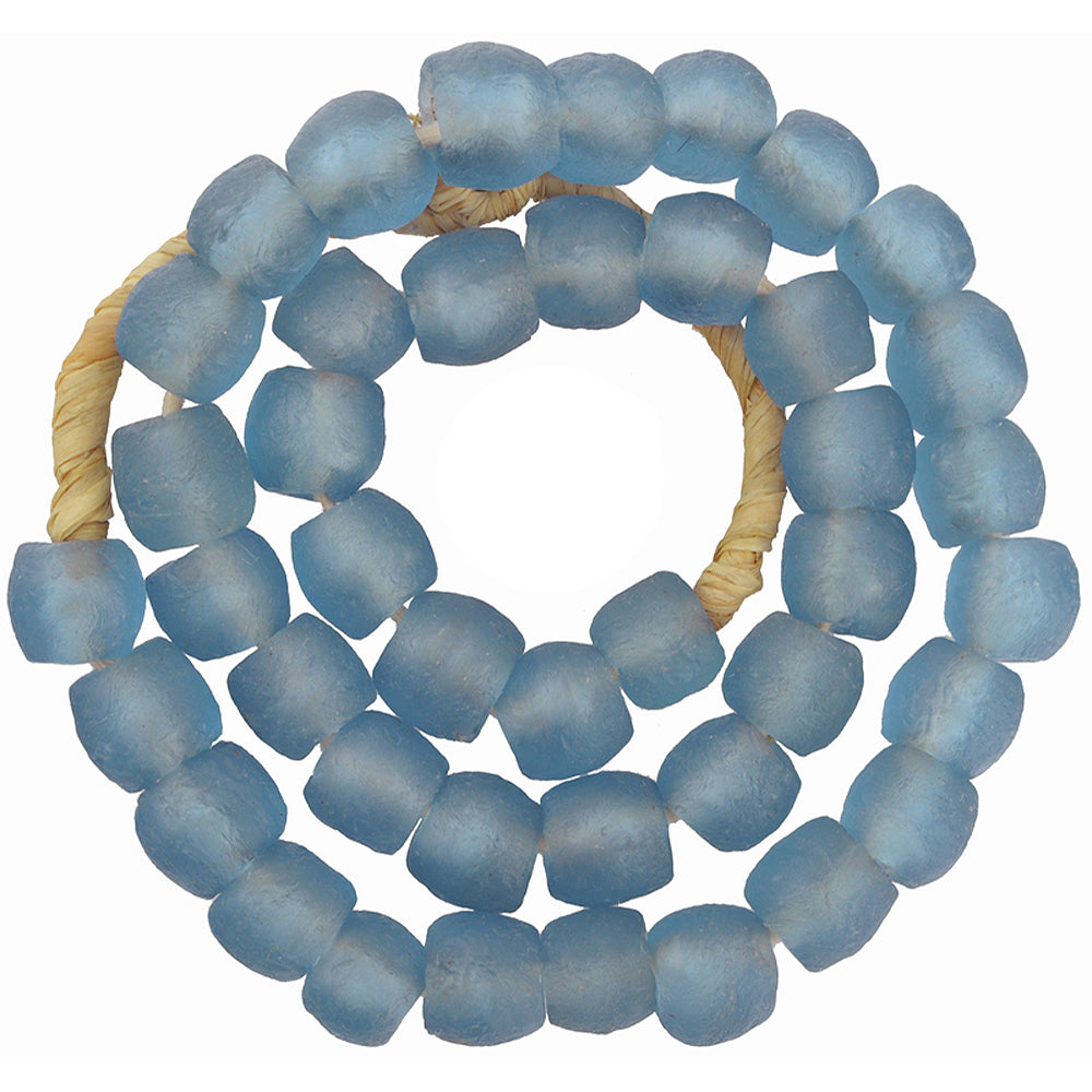 Krobo Perlen Pulverglas recycelte Flasche handgefertigte Stammes-Halskette Afrikanischer Handel - Tribalgh