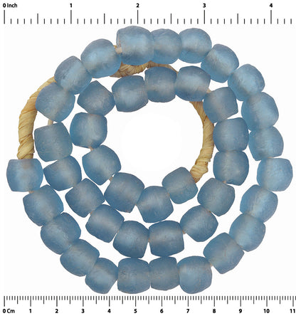 Krobo Perlen Pulverglas recycelte Flasche handgefertigte Stammes-Halskette Afrikanischer Handel - Tribalgh