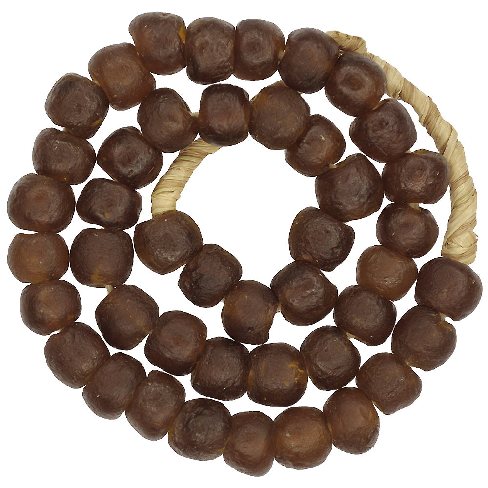 African Glass Beads Handmade Krobo Recycled Powder Glass Tribal Ghana Necklace