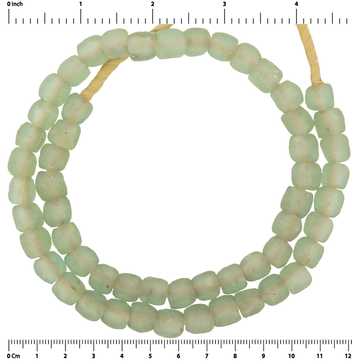 Translucent Bottle Glass Beads - African Trade Beads From Ghana - close-up