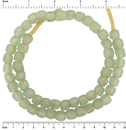 Translucent Bottle Glass Beads - African Trade Beads From Ghana - close-up