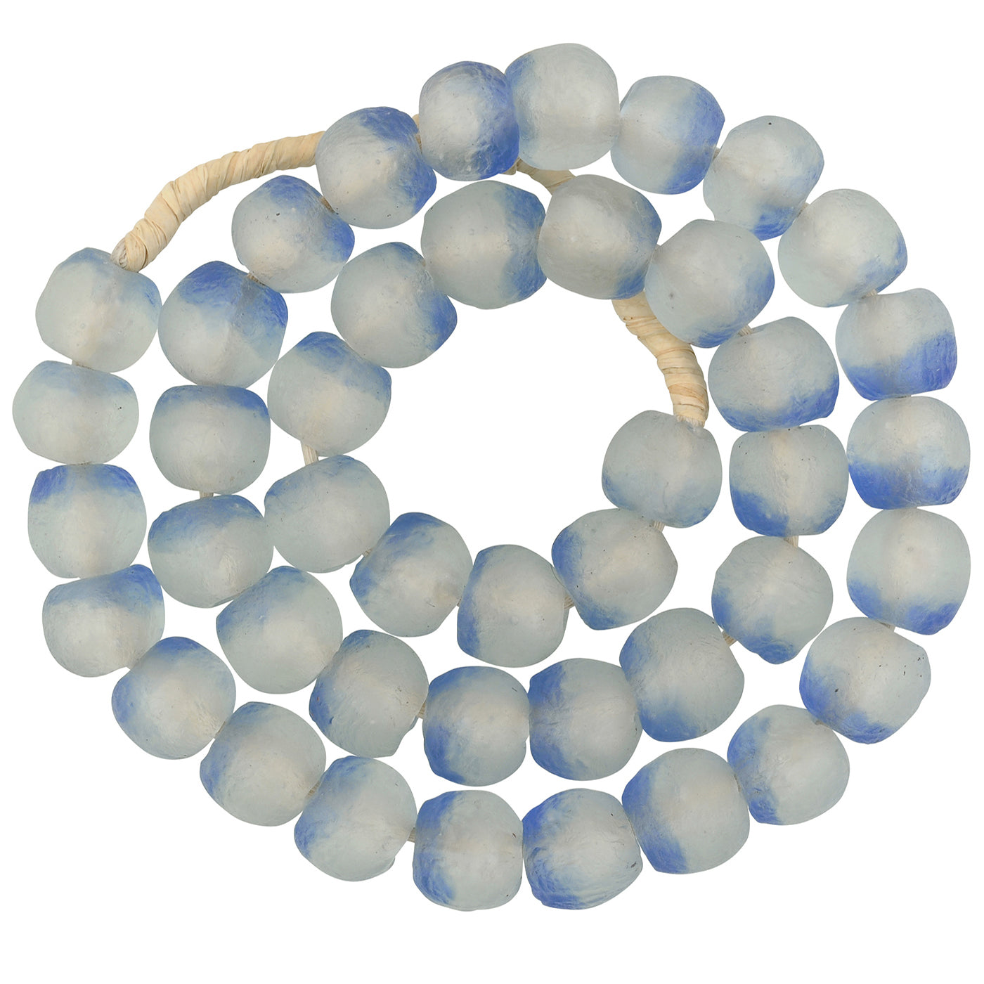 African Beads recycled glass powder Krobo ethnic necklace Ghana - Tribalgh