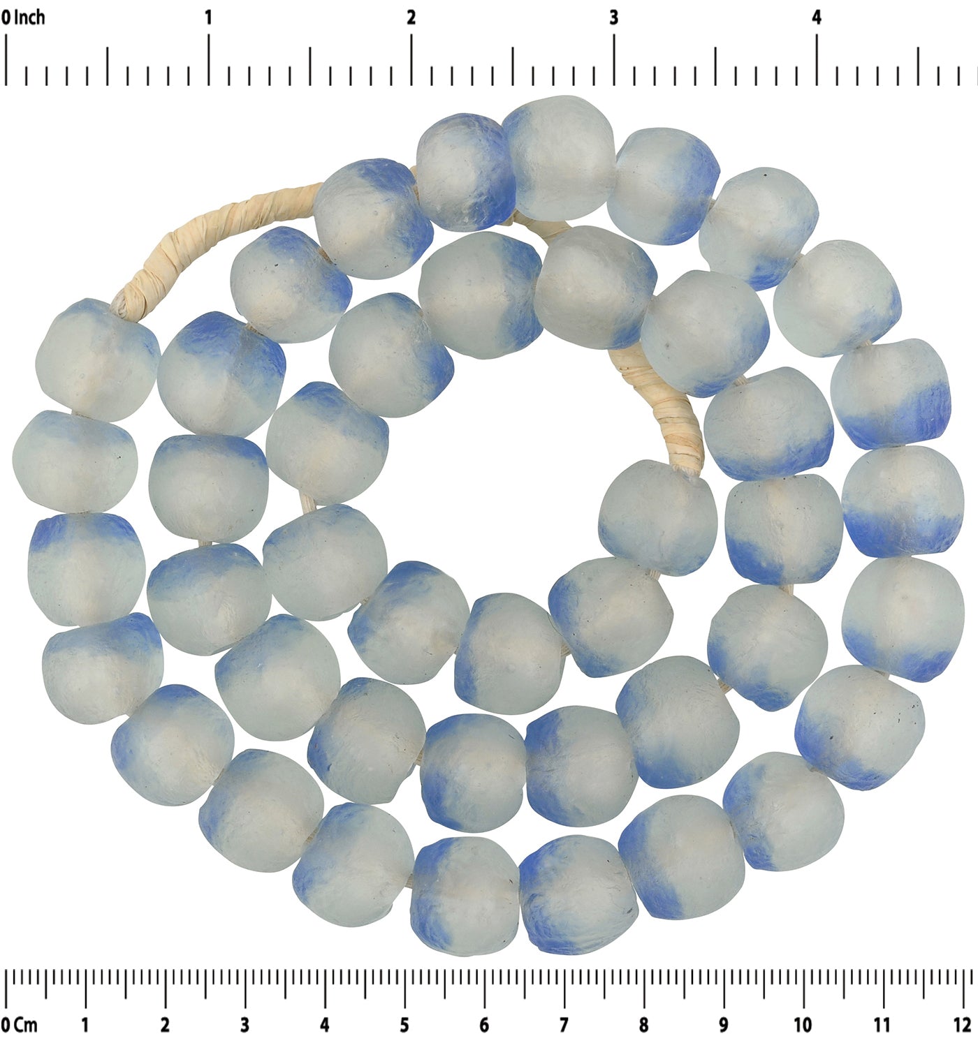 African Beads recycled glass powder Krobo ethnic necklace Ghana - Tribalgh