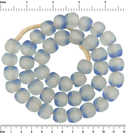 African Beads recyceltes Glaspulver Krobo ethnische Halskette Ghana - Tribalgh