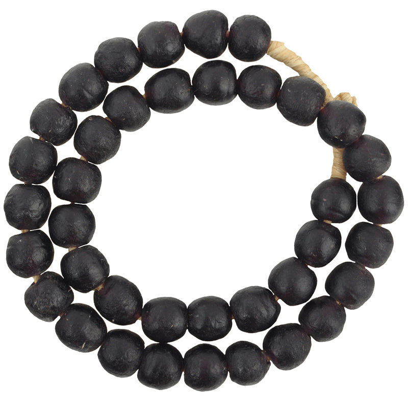 Large Dark Purple Translucent Glass Beads African Trade Beads