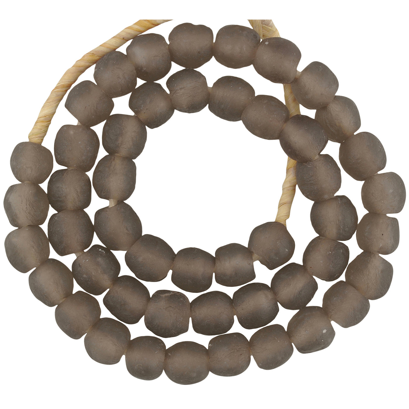 African trade beads recycled glass powder Krobo ethnic Ghana necklace - Tribalgh