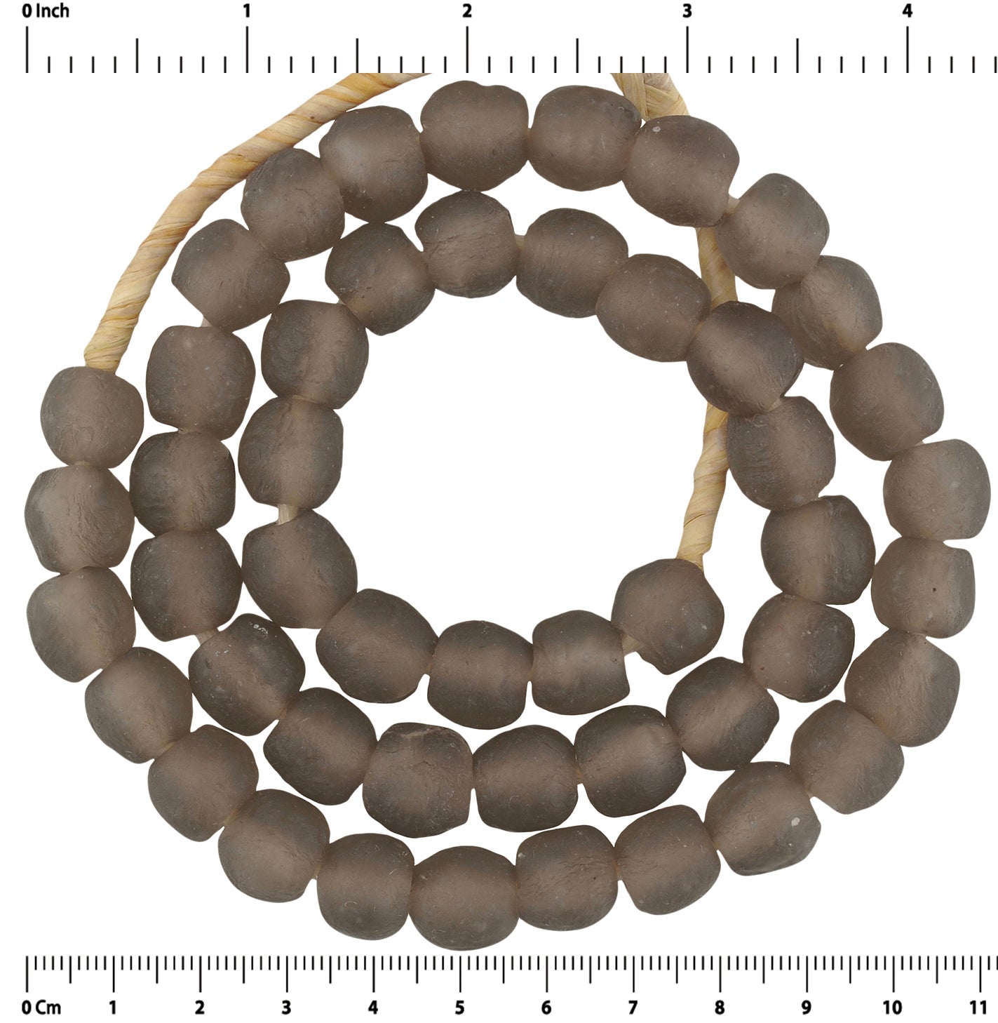 African trade beads recycled glass powder Krobo ethnic Ghana necklace - Tribalgh