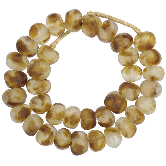 X-Large Multicolored Krobo Glass Beads - African Trade Beads