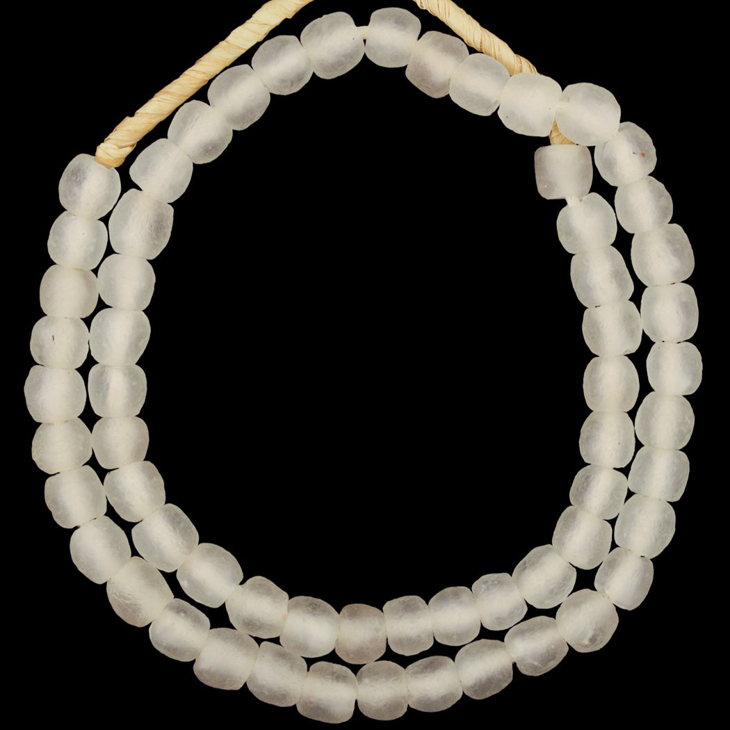 Krobo perles de poudre de verre recyclé Ghana collier ethnique fait main commerce africain - Tribalgh