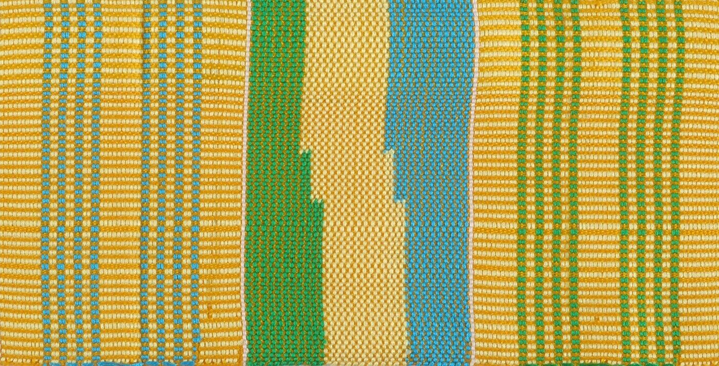 African Kente fabric cloth Ghana hand made weaving sash scarf stole Authentic - Tribalgh