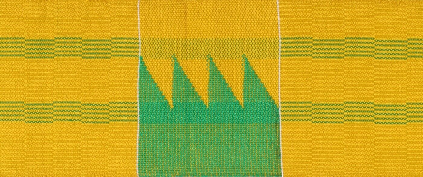 Kente stole Ghana African cloth handwoven scarf Ashanti fabric sash - Tribalgh