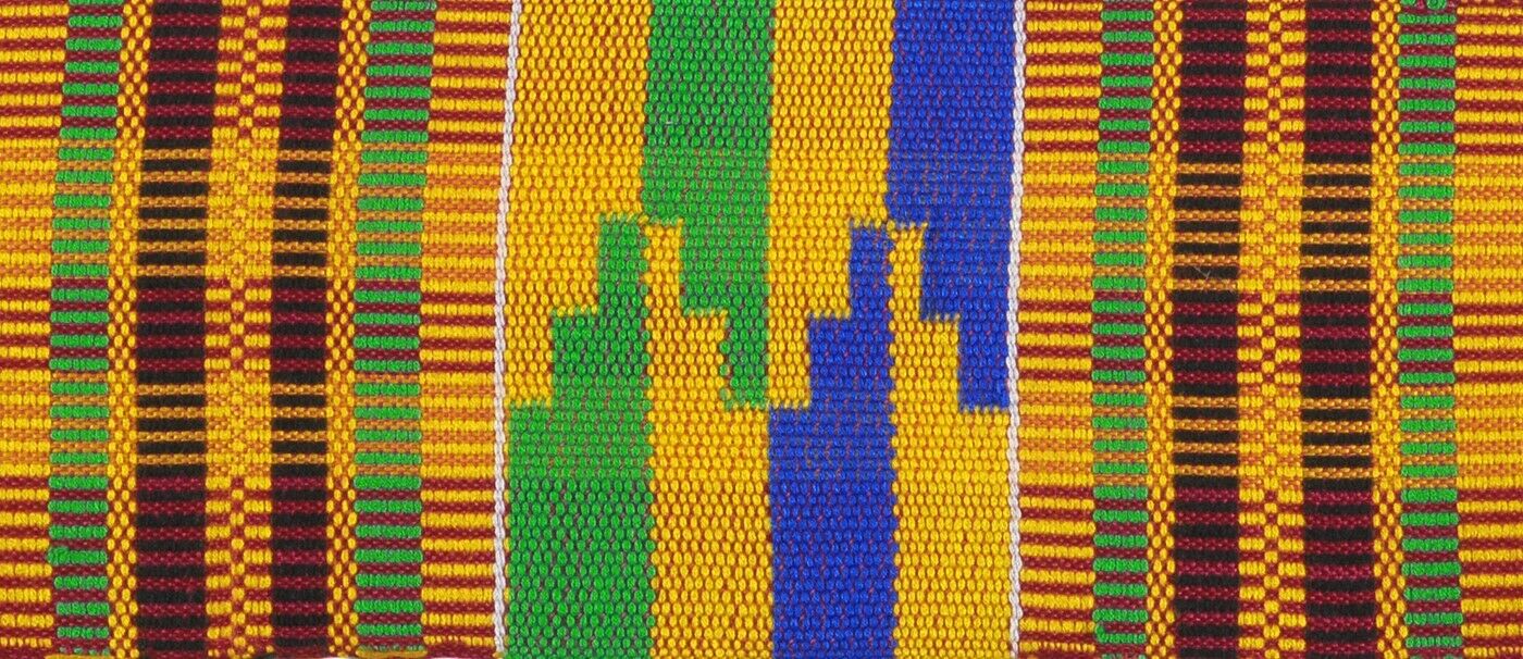 Kente stole Ghana African cloth handwoven scarf Ashanti fabric - Tribalgh