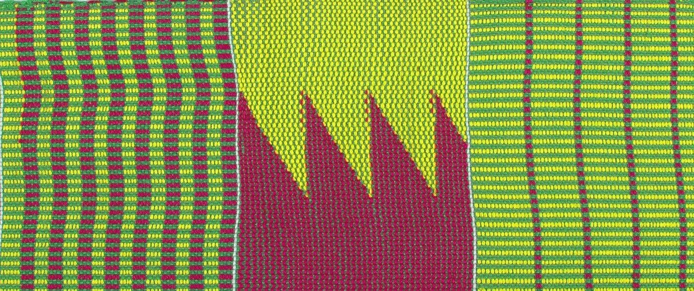 Authentic Kente handwoven African cloth scarf sash stole Ghana - Tribalgh