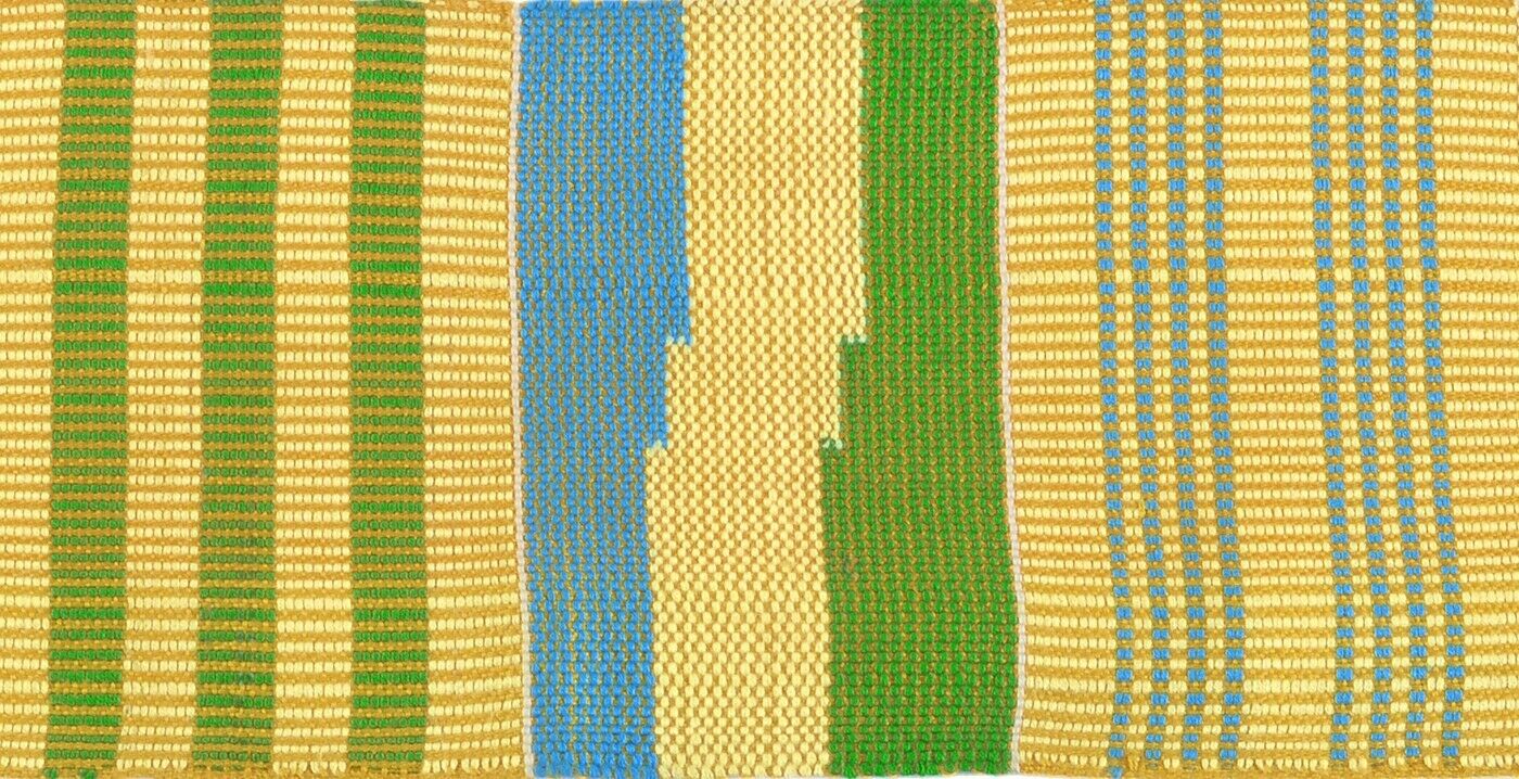 Kente Cloth stole Ghana African Art handwoven scarf Ashanti fabric sash - Tribalgh