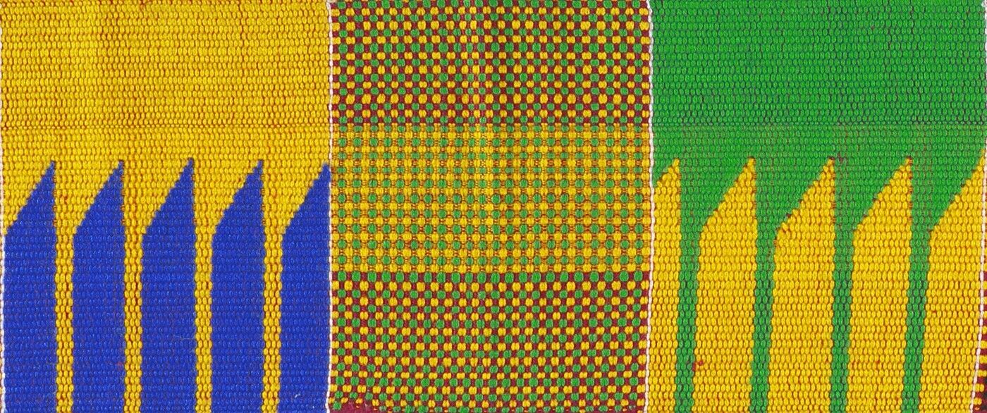 Authentic Kente handwoven African cloth scarf sash stole fabric Ghana - Tribalgh