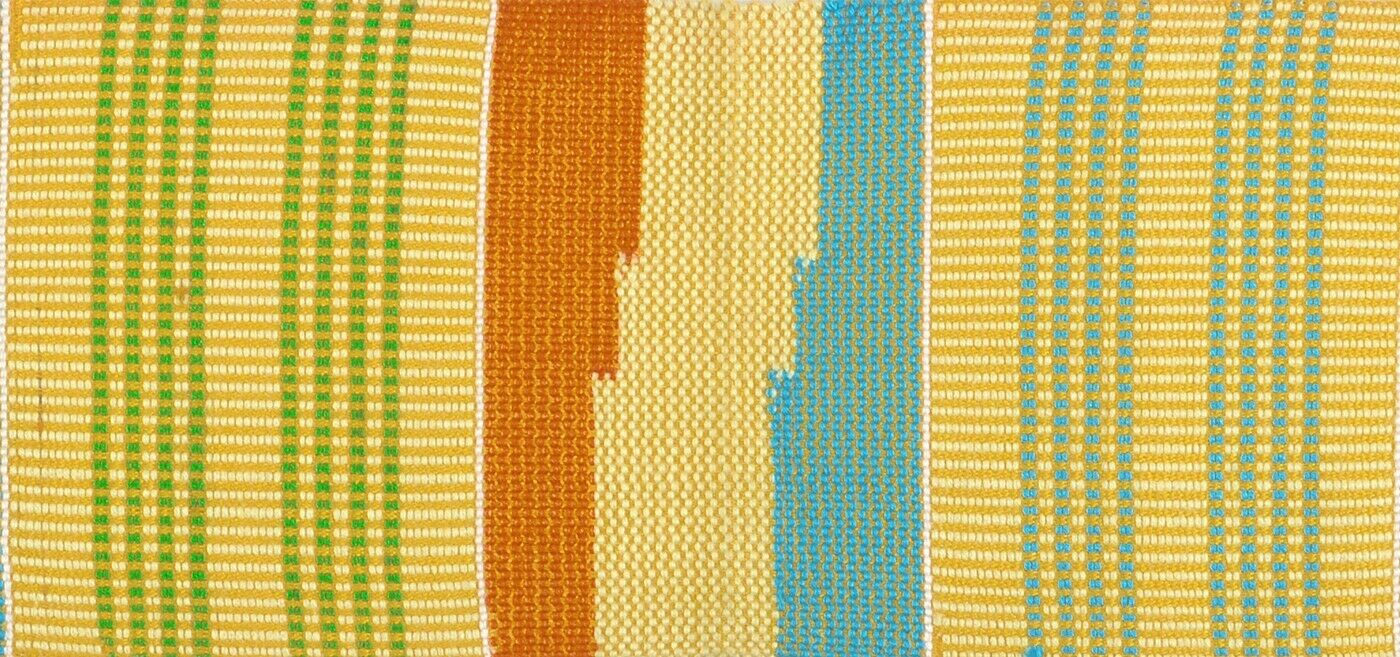 Kente stole Ghana African cloth handwoven scarf Ashanti fabric sash - Tribalgh