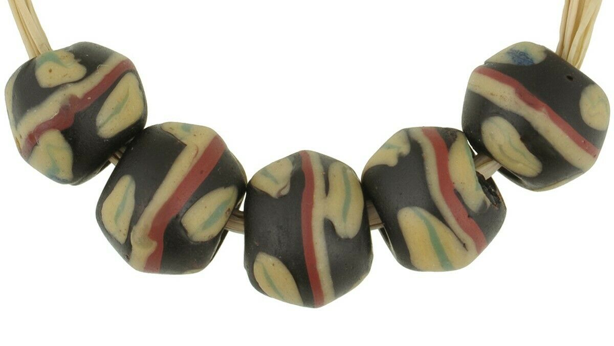 Afrikanischer Handel antike Perlen venezianisches Glas Lampwork King Bicone - Tribalgh