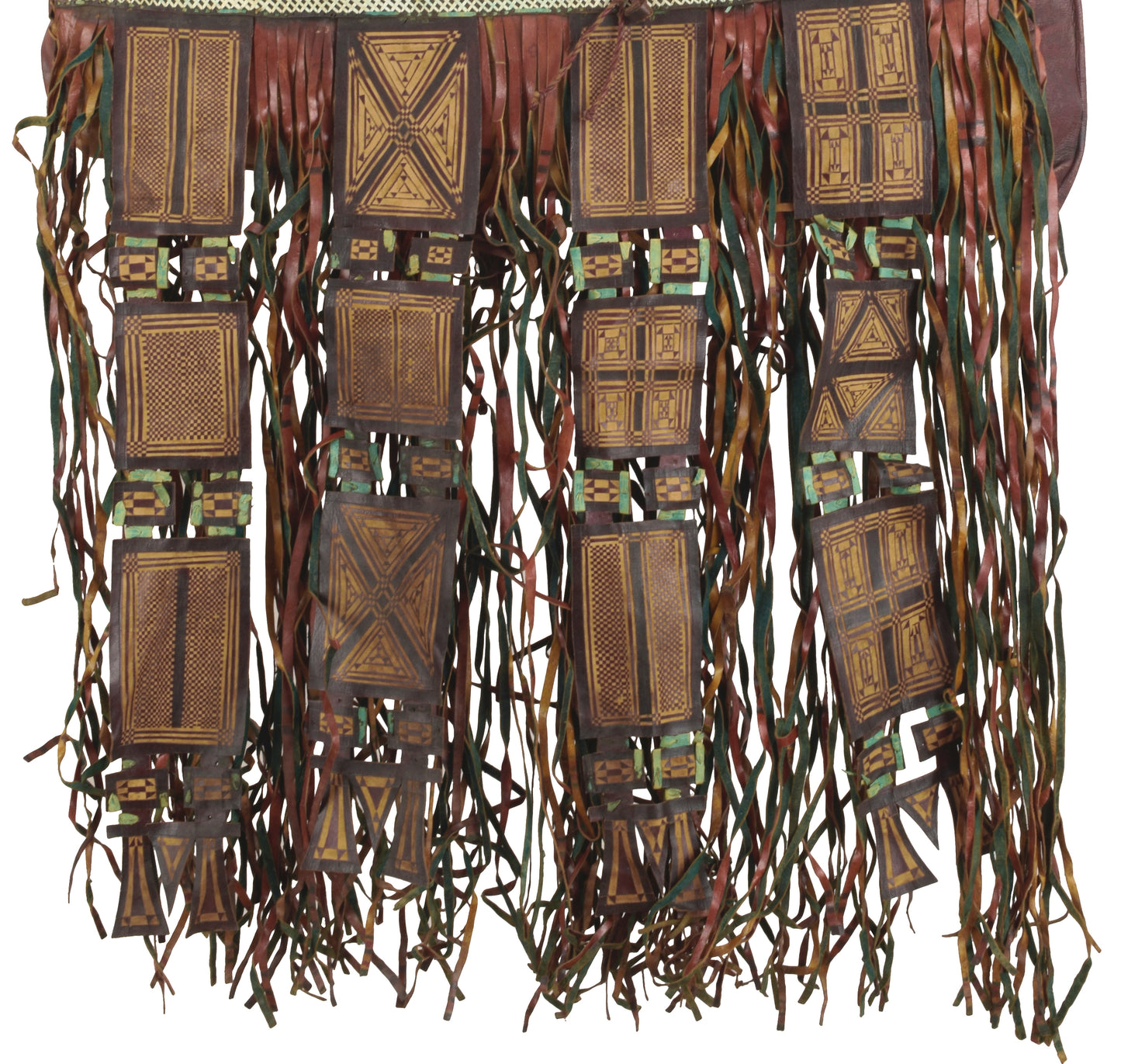 Vecchia borsa africana in pelle di cammello tuareg del Niger Peul Fulani Sahara art - Tribalgh
