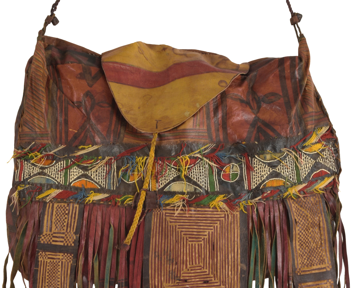 Старая африканская сумка из кожи туарегов из верблюжьей кожи от Niger Peul Fula art - Tribalgh