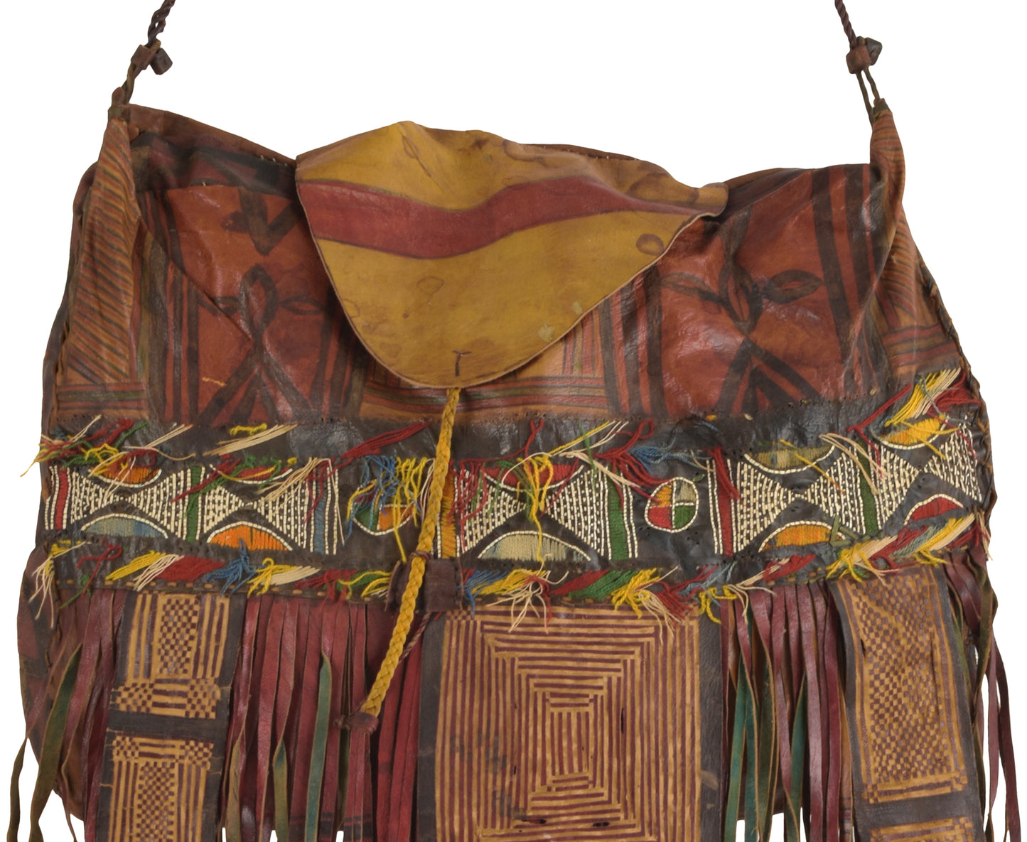 Alte afrikanische Tuareg-Kamelledertasche aus Niger Peul Fula Art - alternative Ansicht