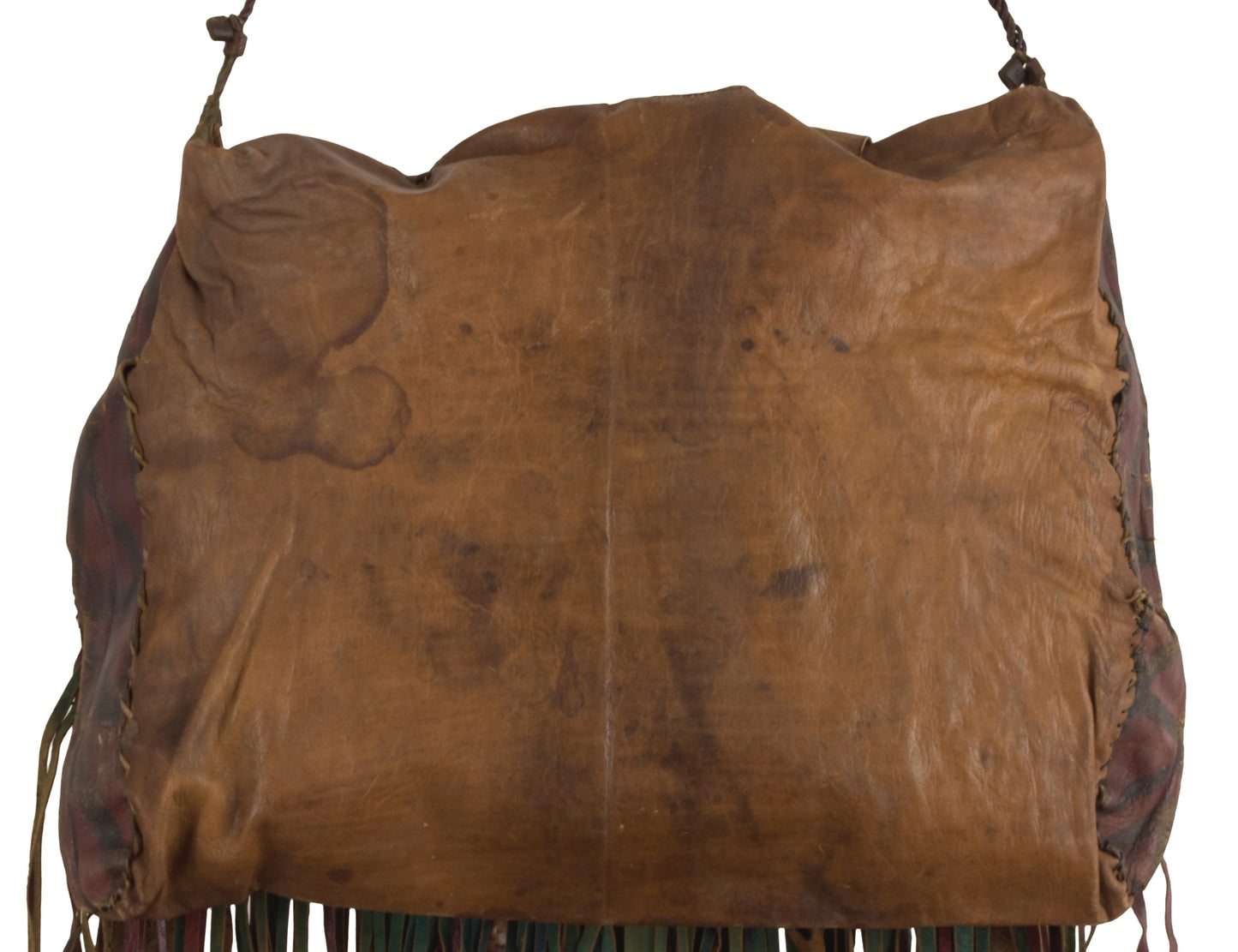 Alte afrikanische Tuareg-Kamelledertasche aus Niger Peul Fula Art - Abschnittszoom