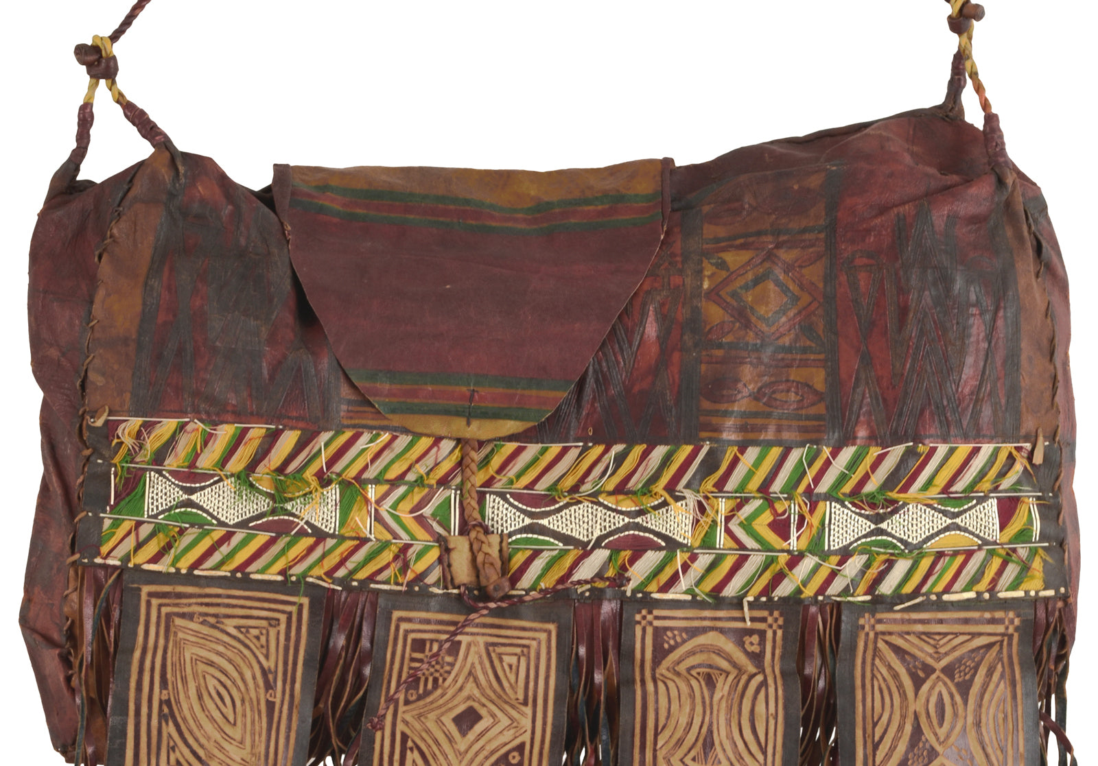 Alte afrikanische Tuareg Leder Kamel Tasche Niger Nigeria Peul Fula Sahara Kunst - alternative Ansicht