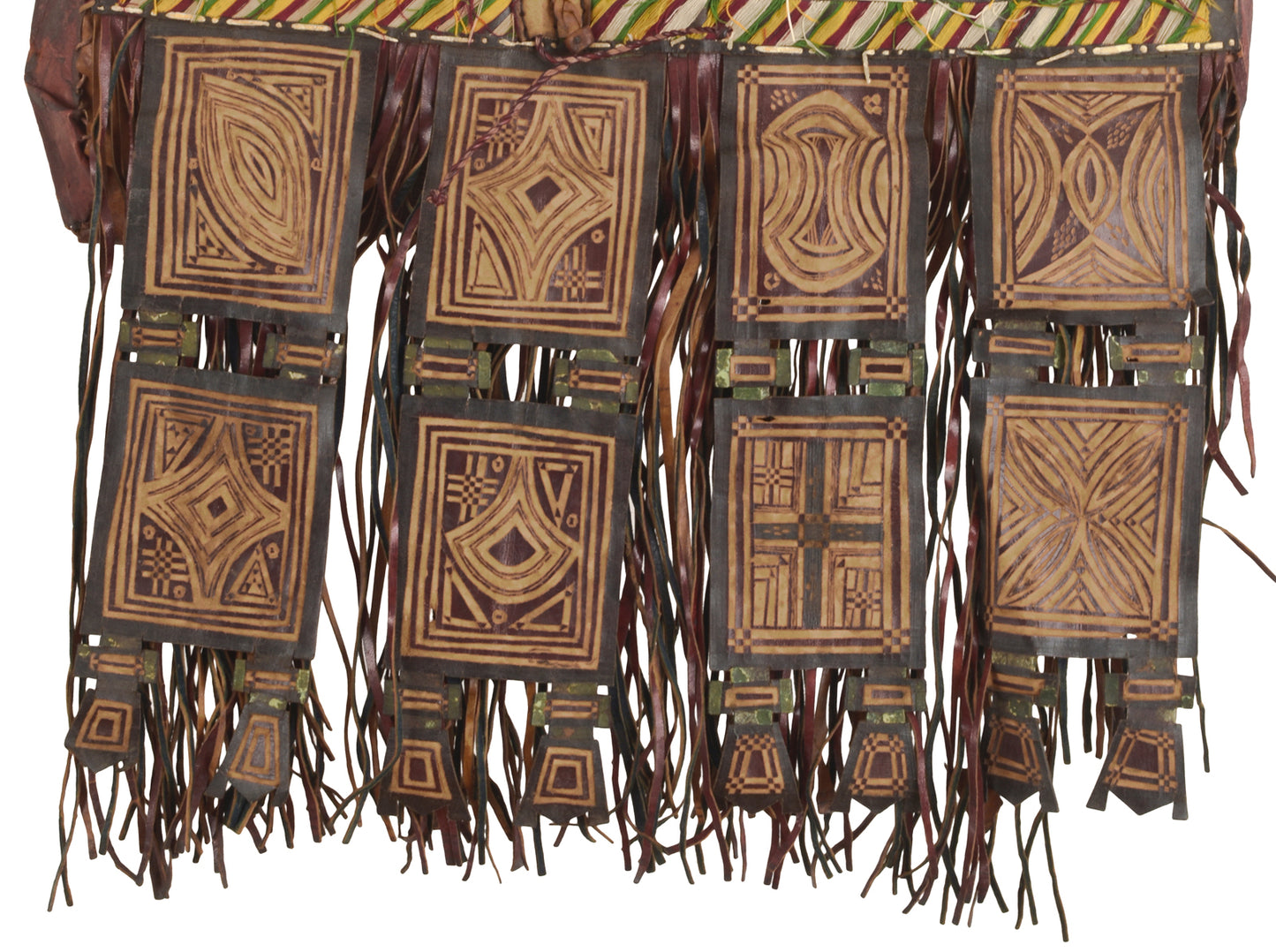 Alte afrikanische Tuareg Leder Kamel Tasche Niger Nigeria Peul Fula Sahara Kunst - Nahaufnahme
