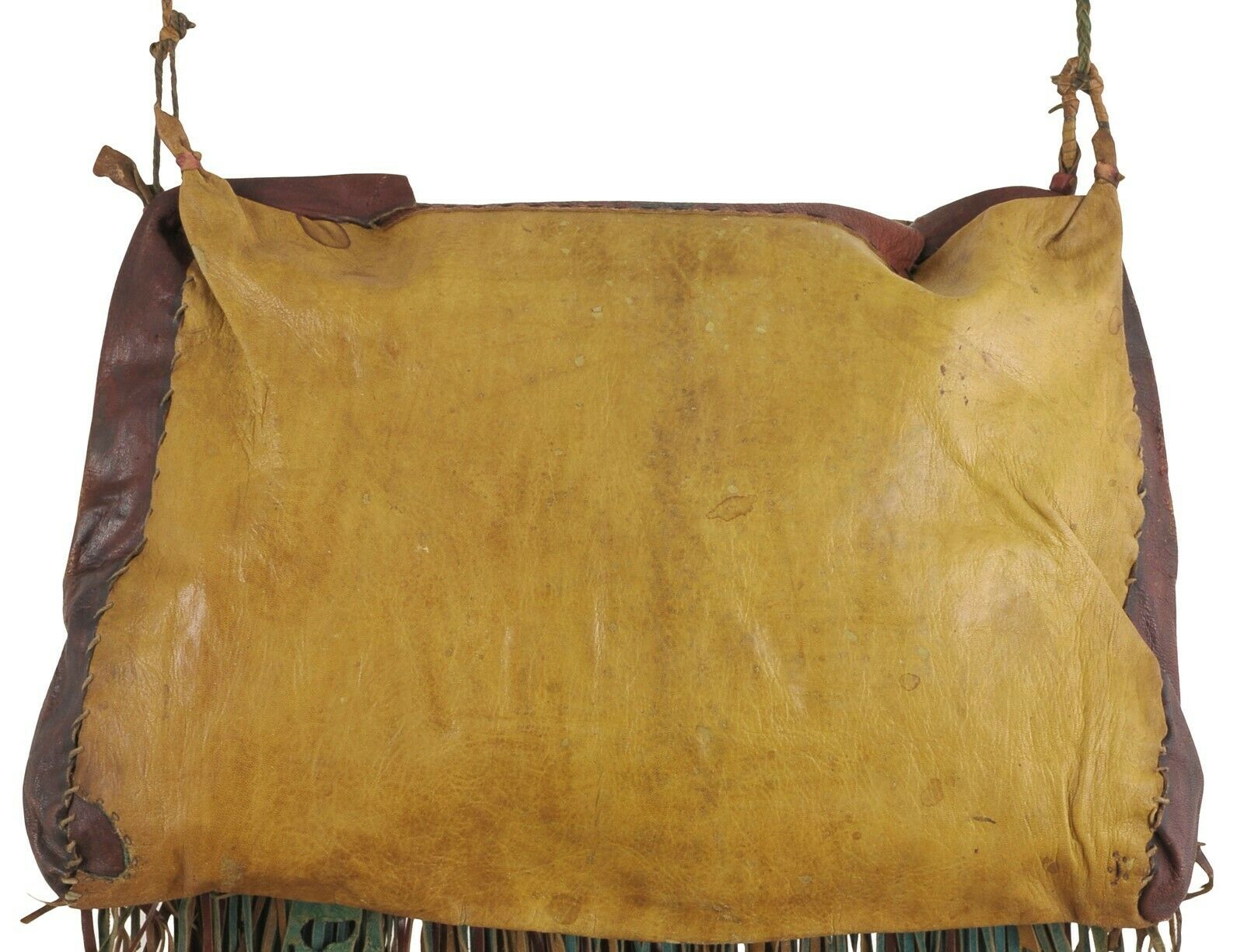 Old African Tuareg leather camel horse bag from Niger Peul Fulani Sahara art - Tribalgh