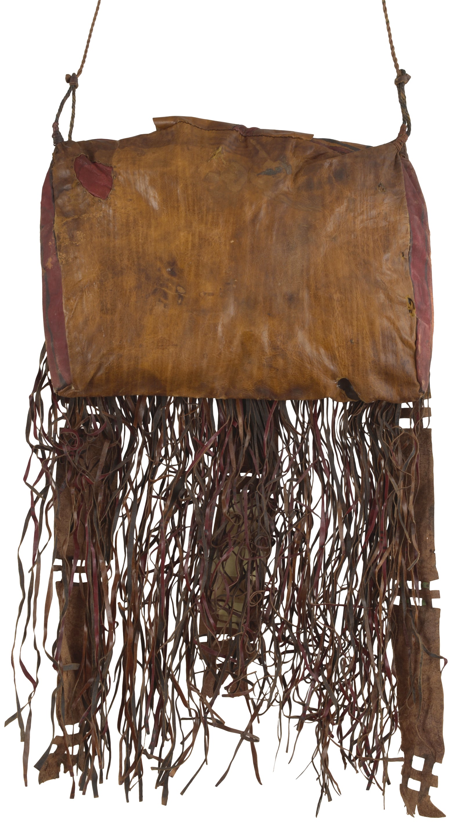 Old African Tuareg leather camel horse bag from Niger Peul Fulani Sahara art - Tribalgh